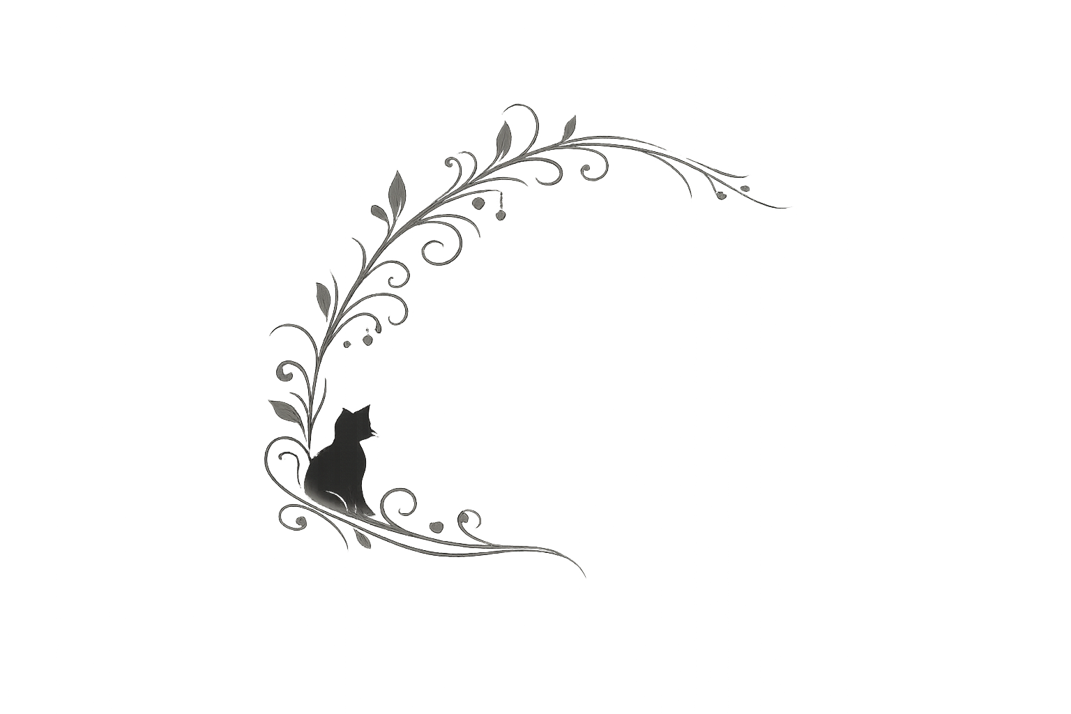 Decorative cat flourish