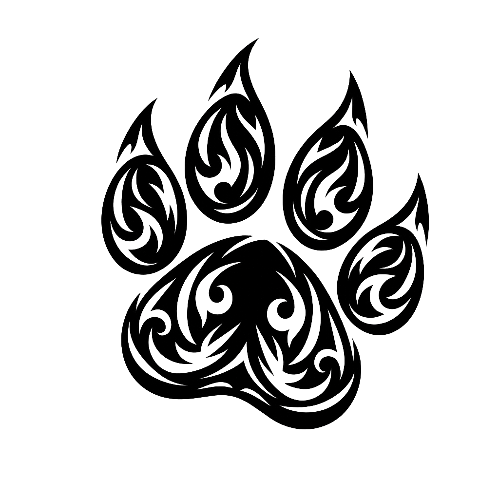 Decorative paw print